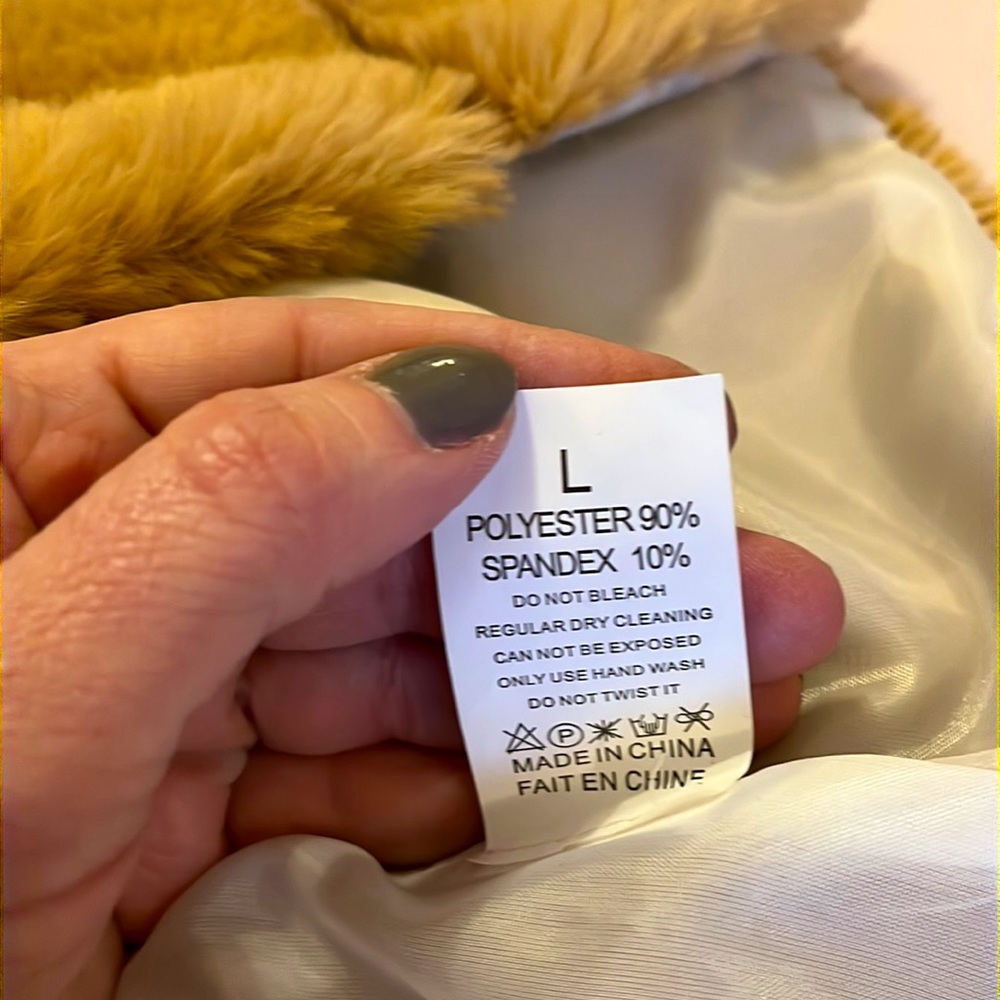 Tan Faux Fur Jacket - Picture 5 of 5